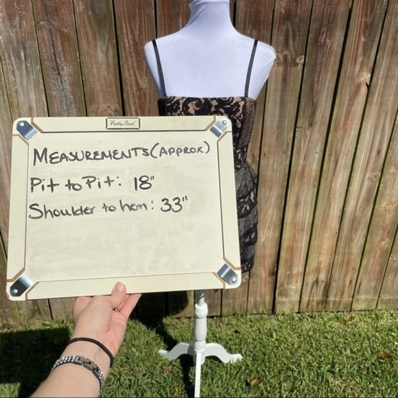 BCBGMAXAZRIA Black Nude Lace Tiered Skirt Ellie Dress 8 - Picture 16 of 16